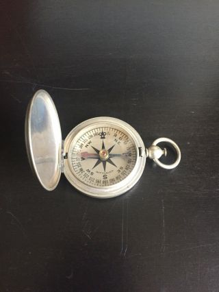 Vintage Wwii U.  S.  Military Compass Wittnauer Still Army Marines