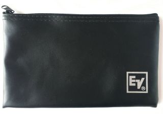 Vintage Microphone Bag Electro Voice Black Zipped Soft Case