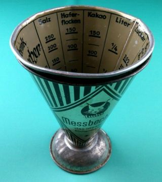 Rare Vintage German Luchs Messbecher Conical Measuring Cup Rabbit Logo
