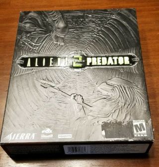 Rare Vintage - Aliens Vs.  Predator 2 Ii Pc Big Box Collectors Video Game