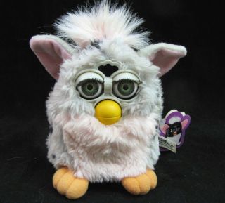 Vtg Furby Baby Gray Pink With Spots 70 - 800 1998 W Tag Tiger Electronics