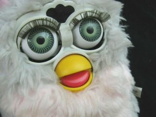 VTG Furby Baby Gray Pink with SpotS 70 - 800 1998 w Tag Tiger Electronics 2