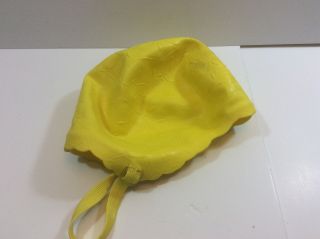 Uniroyal Vintage Yellow Rubber Swim Bathing Cap Us Rubber Size Large