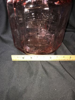 VTG Antique Pink Depression Glass Planters Peanut Jar - complete with lid 6