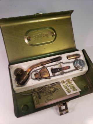 Vintage Bernzomatic Propane Jet Torch Kit Set Green Box & Instructions