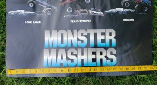 Vintage 1988 Monster Mashers Truck Poster Hard to Find 3