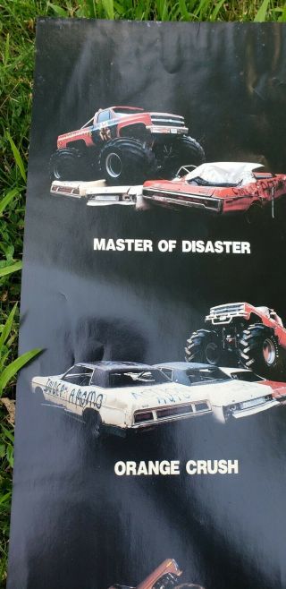 Vintage 1988 Monster Mashers Truck Poster Hard to Find 4