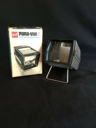 Vintage Gaf Pana - Vue 2 Lighted 2 X 2 35mm Film Slide Viewer W/ Box -