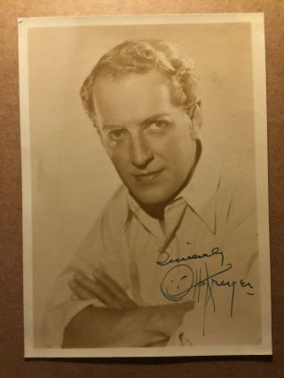 Otto Kruger Rare Very Early Vintage Autographed Photo 1930s Saboteur