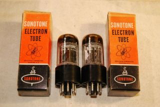 Strong Matched Nos Nib 1960s Vintage Sonotone 6bl7gta Tubes