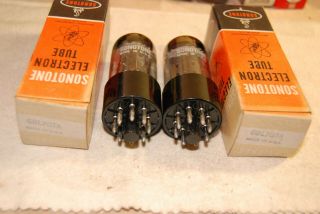 Strong Matched NOS NIB 1960s Vintage SONOTONE 6BL7GTA tubes 3