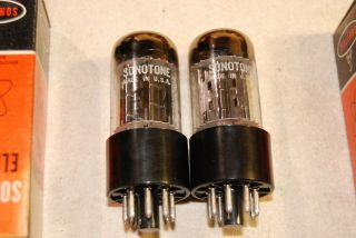 Strong Matched NOS NIB 1960s Vintage SONOTONE 6BL7GTA tubes 4