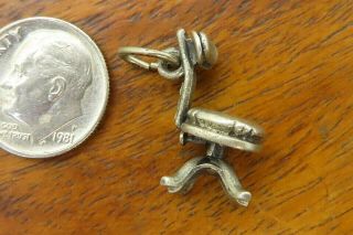 Vintage Silver Beaucraft Movable Spinning Desk Office Chair Secretary Charm Beau