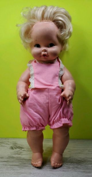 1969 Mattel Baby Tender Love Baby Doll That Drinks & Wets Hard - To - Find