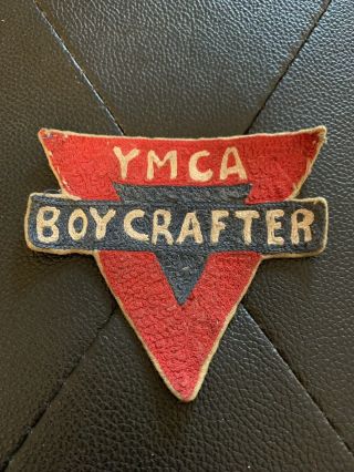 Vintage 1900 - 1920’s Ymca Boy Crafter Patch 3.  5”