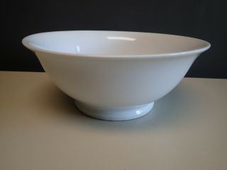 Vtg Pillivuyt Porcelain France White Salad Serving Bowl 10 " Diameter 4 " High