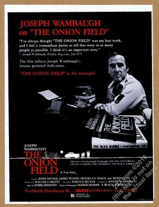 1979 Joseph Wambaugh Photo The Onion Field Movie Trade Vintage Print Ad