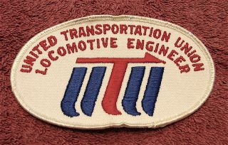 Vintage - - United Transportation Union Locomotive Engineer Patch - - -