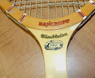 9022/ Vintage Bancroft Wimbledon Wood Tennis Racquet Antique Wooden