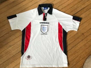 England 1998 World Cup Home Football Soccer Shirt Jersey M Medium Vintage