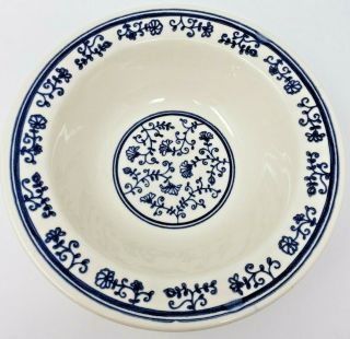 Homer Laughlin Sturbridge Eggshell Blue Floral Rim Soup Bowls 4 USA Vintage 2