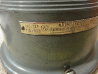 Vintage Edwards Co.  Adaptahorn No.  374 fire alarm,  horn,  siren.  115 volt 37 amp. 3