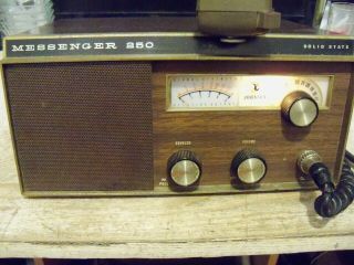 Vintage Johnson Messenger 250 Base Unit W/mic Cb 23 Channels,  Pa