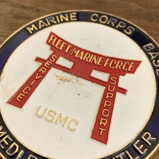 Vintage USMC Marines Corps Base Camp Smedley D.  Butler Fleet Marine Badge 4