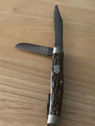 Vintage Remington Umc 1921 - 1924 3 Blade Bone Handle Pocket Knife 348