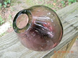 Vintage Erickson Hand Blown Art Glass Amethyst Vase - Controlled Bubbles - 1943/1960