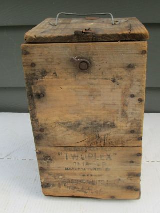 Vintage Fred C.  White " Twoplex " Nitroglycerin Wooden Box