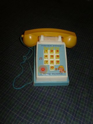 Vintage Fisher Price 150 Pop - Up Pal Chime Phone 1968