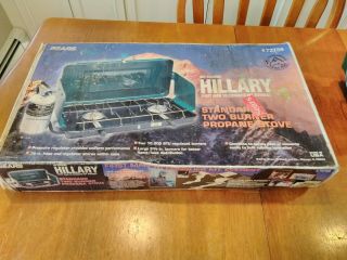 Vintage Hillary Deluxe 2 - Burner Propane Portable Camping Stove Model 72756