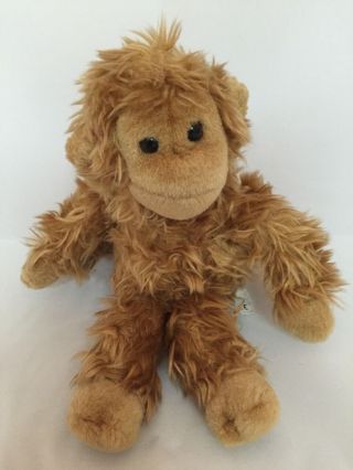 Russ Berrie Morgan Monkey Plush Stuffed Animal Vintage 9 " Tall Light Brown