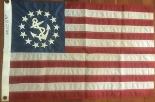 Vtg Duralite Dettra Flag Nylon Us American Flag Ensign Anchor Betsy Ross 13 Star
