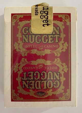 Vintage Golden Nugget Las Vegas - Hotel & Casino Playing Cards Red - Clipped