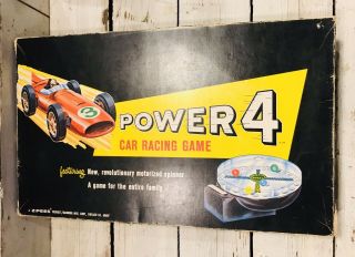 Vintage Power 4 Car Racing Board Game By Zipees