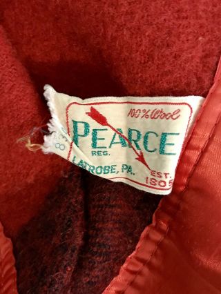 Huge Vintage Early Woolrich Red & Black Plaid Wool Blanket Pearce 70 