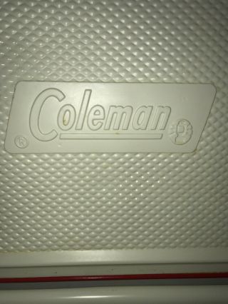 Vintage COLEMAN (USA) 1976 Red Metal Cooler Ice Box Metal Handle Bottle Openers 5
