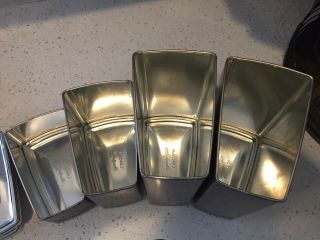 Vintage Mid Century 4 Piece Lincoln Beautyware Metal Canister Set 6
