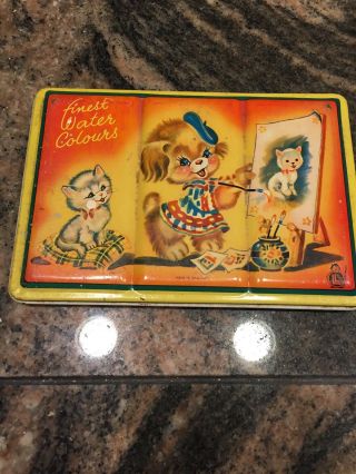 Vintage Tin Litho Watercolor Box Ll Products