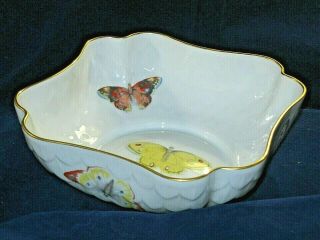 Limoges Butterfly Bowl Dish Square Bernardaud & Co Porcelain Vintage