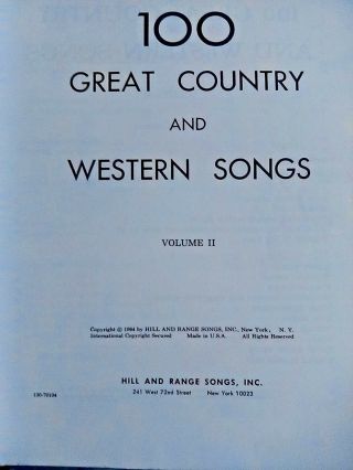 2pc 100 Great Country & Western Songs 1 & 2 VTG Rare Song book Sheet music 5
