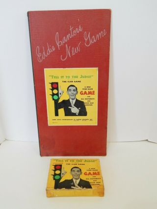 Vintage Eddie Cantor Tell It To The Judge Board Game Parker Bros 1930s