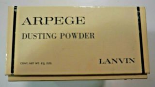 Vintage Lanvin Arpege Dusting Powder Large 8 1/4 oz BOXED w/ puff 2