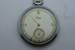 Vintage Pocket Watch Lanco 15 Jewel Swiss 4