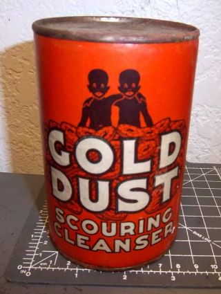 Vintage Gold Dust Scouring Cleanser,  Black Americana,  Vintage Collectible,  Full