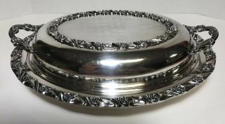 Vintage English Silver Manufacturing Corp.  Covered Serving Dish.  Made In Usa.