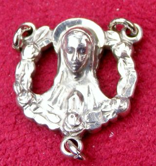 Carmelite Nuns Rare Vintage Italian Sterling Catholic Marion Centerpiece Medal