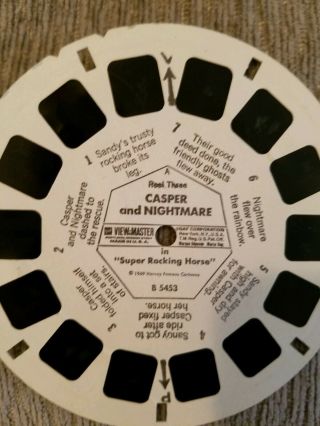 Vintage GAF ViewMaster Red and White with Blue Handle and 12 reels 4